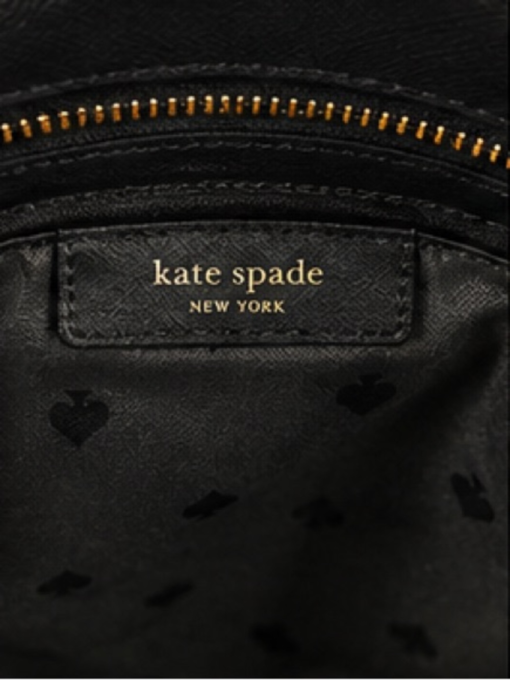 kate spade Black Leather Tote with Gold Accents - Picture 7 of 8